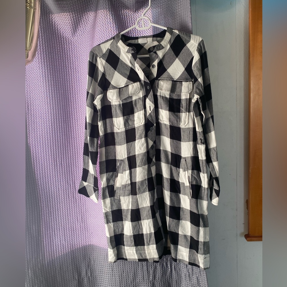 GAP Black and White Checkered Dress